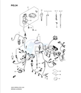 GSX1250 FA drawing WIRING HARNESS