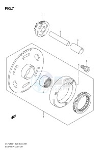 LT-F250 (E28-E33) drawing STARTER CLUTCH