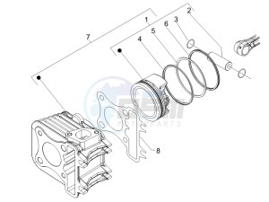 Liberty 150 4t 2v ie e3 (Vietnam) drawing Cylinder-piston-wrist pin unit