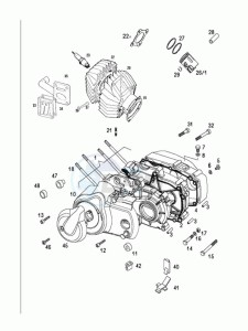 FUN_SPORT_R_L1 50 L1 drawing Crankcase-cylinder-piston