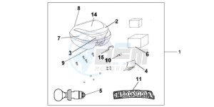 XL125VA E / MKH drawing 35 L TOP BOX SHASTA WHITE