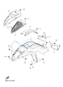 YFM90R YFM09RYXH (BD36) drawing FRONT FENDER