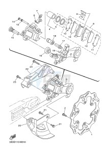 WR250F (2GBC 2GBD 2GBE) drawing REAR BRAKE CALIPER