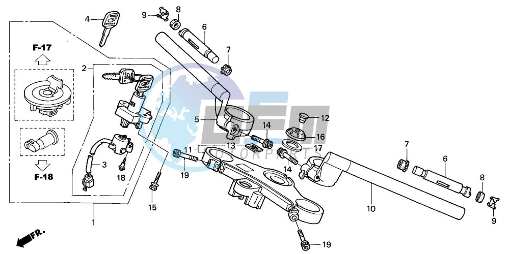 HANDLE PIPE/TOP BRIDGE (V/W)