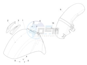 SUPER GTS 125 4T 3V IE NOABS E2-E3 (APAC) drawing Wheel housing - Mudguard