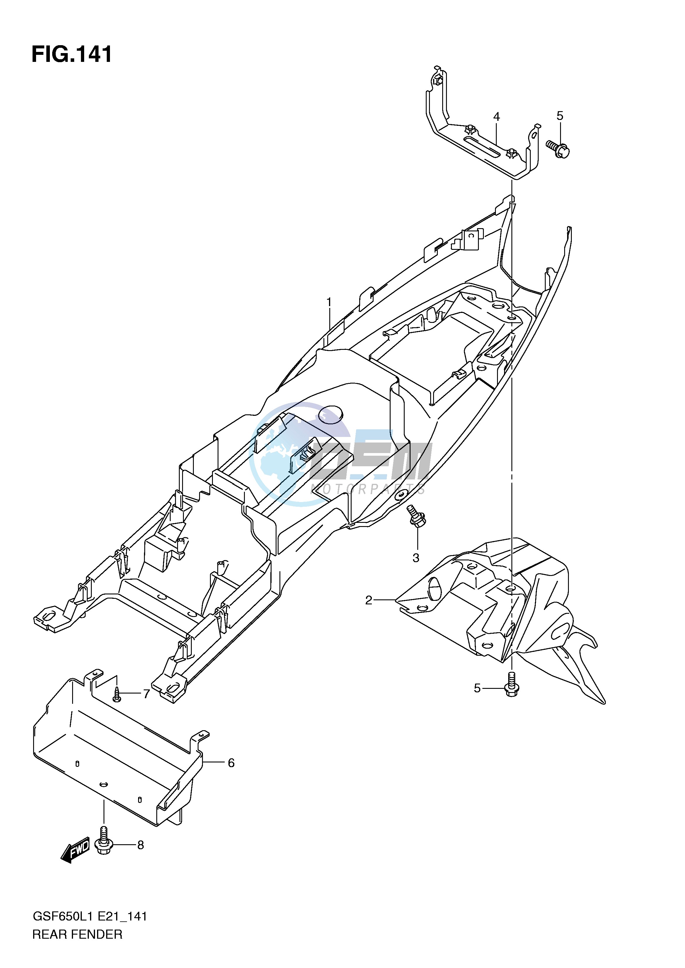 REAR FENDER (GSF650SAL1 E21)