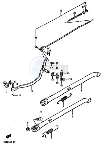 DR125S (F-H-J) drawing STAND-REAR BRAKE