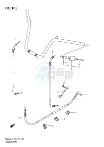 AN650 (E3-E28) Burgman drawing HANDLEBAR (AN650L1 E33)