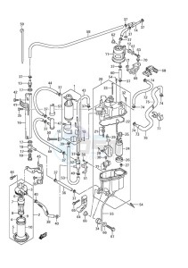 DF 300 drawing Fuel Pump/Fuel Vapor Separator (2007 to 2010)