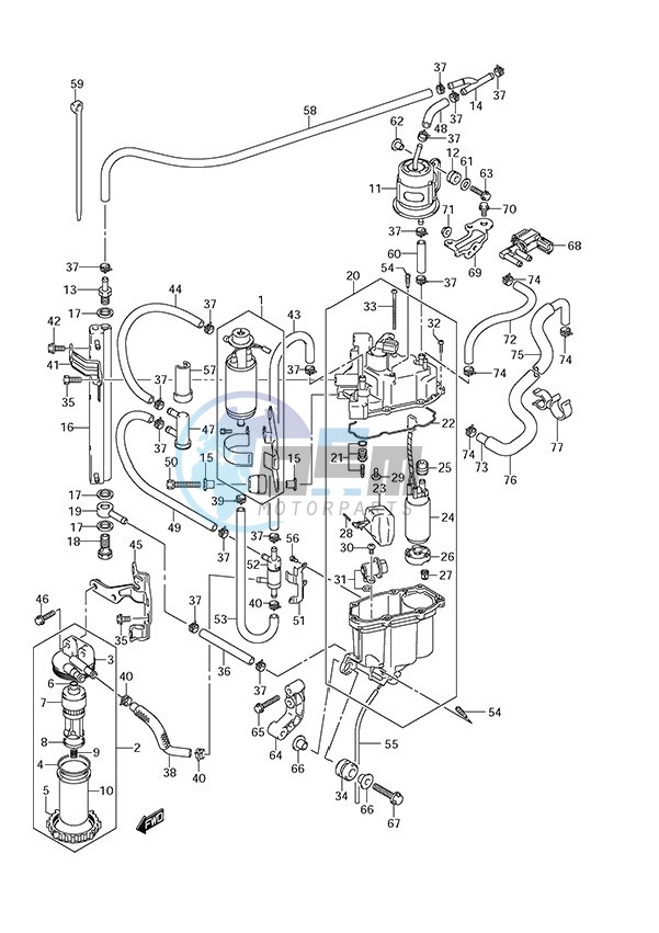 Fuel Pump/Fuel Vapor Separator (2007 to 2010)