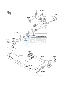 Z1000 ZR1000B8F FR GB XX (EU ME A(FRICA) drawing Gear Change Mechanism