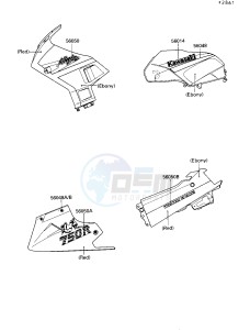 ZX 750 F [NINJA 750R] (F4) [NINJA 750R] drawing DECALS-- EBONY_RED- -