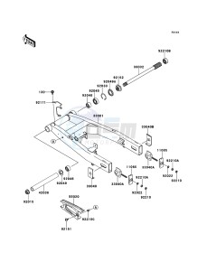 Z750 ABS ZR750MBF FR GB XX (EU ME A(FRICA) drawing Swingarm