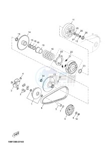 YP125R X-MAX125 (2DM1 2DM1) drawing CLUTCH