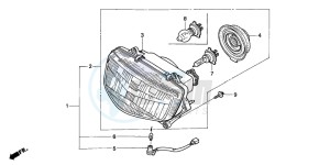 CBR600F drawing HEADLIGHT