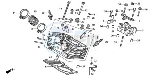 VT600CD drawing CYLINDER HEAD (REAR)