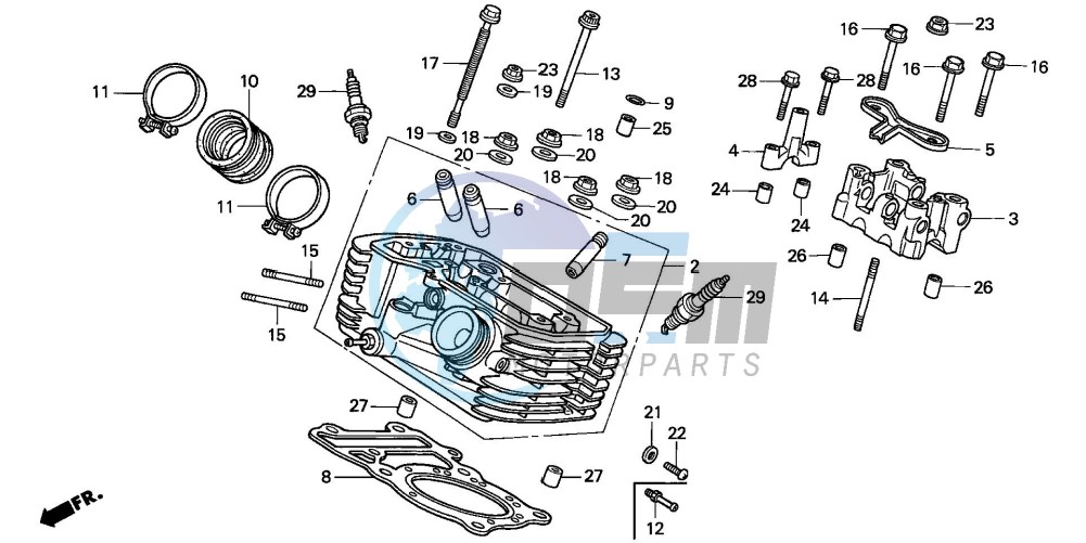 CYLINDER HEAD (REAR)