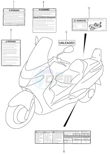 AN400 (E2) Burgman drawing LABEL (MODEL Y)