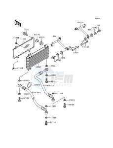 ZX 600 F [NINJA ZX-6R] (F1-F3) [NINJA ZX-6R] drawing OIL COOLER