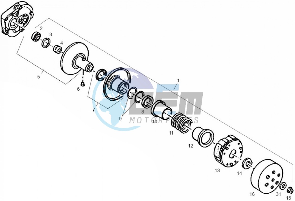 Secondary pulley (Positions)