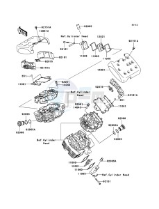 VN1600 CLASSIC TOURER VN1600-D1H GB XX (EU ME A(FRICA) drawing Cylinder Head Cover