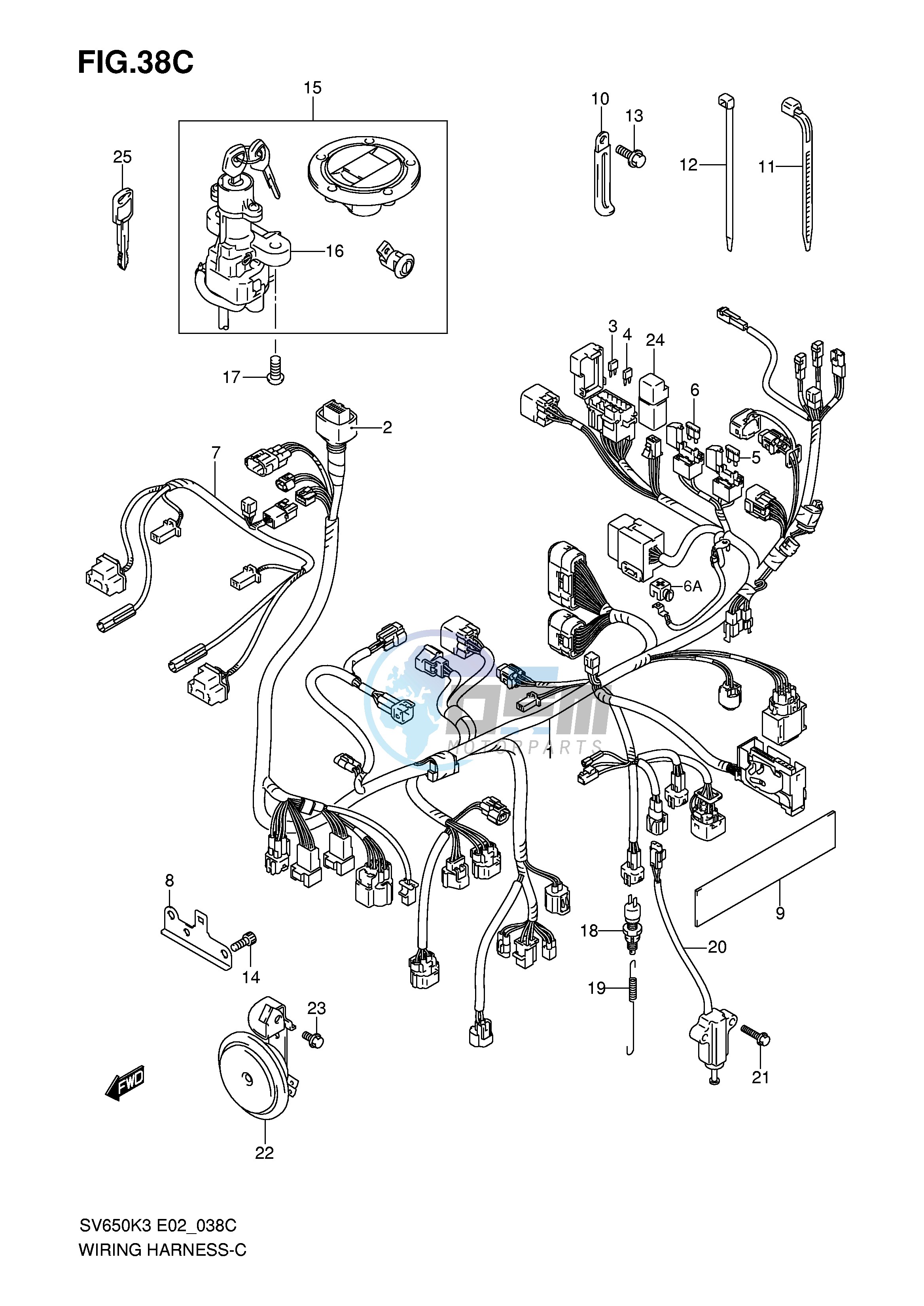 WIRING HARNESS (SV650SAK7 SUAK7)