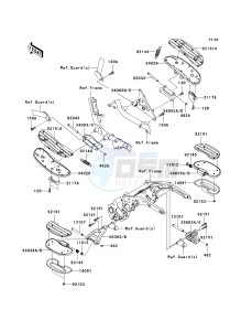 VN 1600 D [VULCAN 1600 NOMAD] (D6F-D8FA) D7F drawing FOOTRESTS