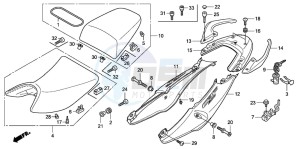 CBF600SA drawing SEAT/SEAT COWL