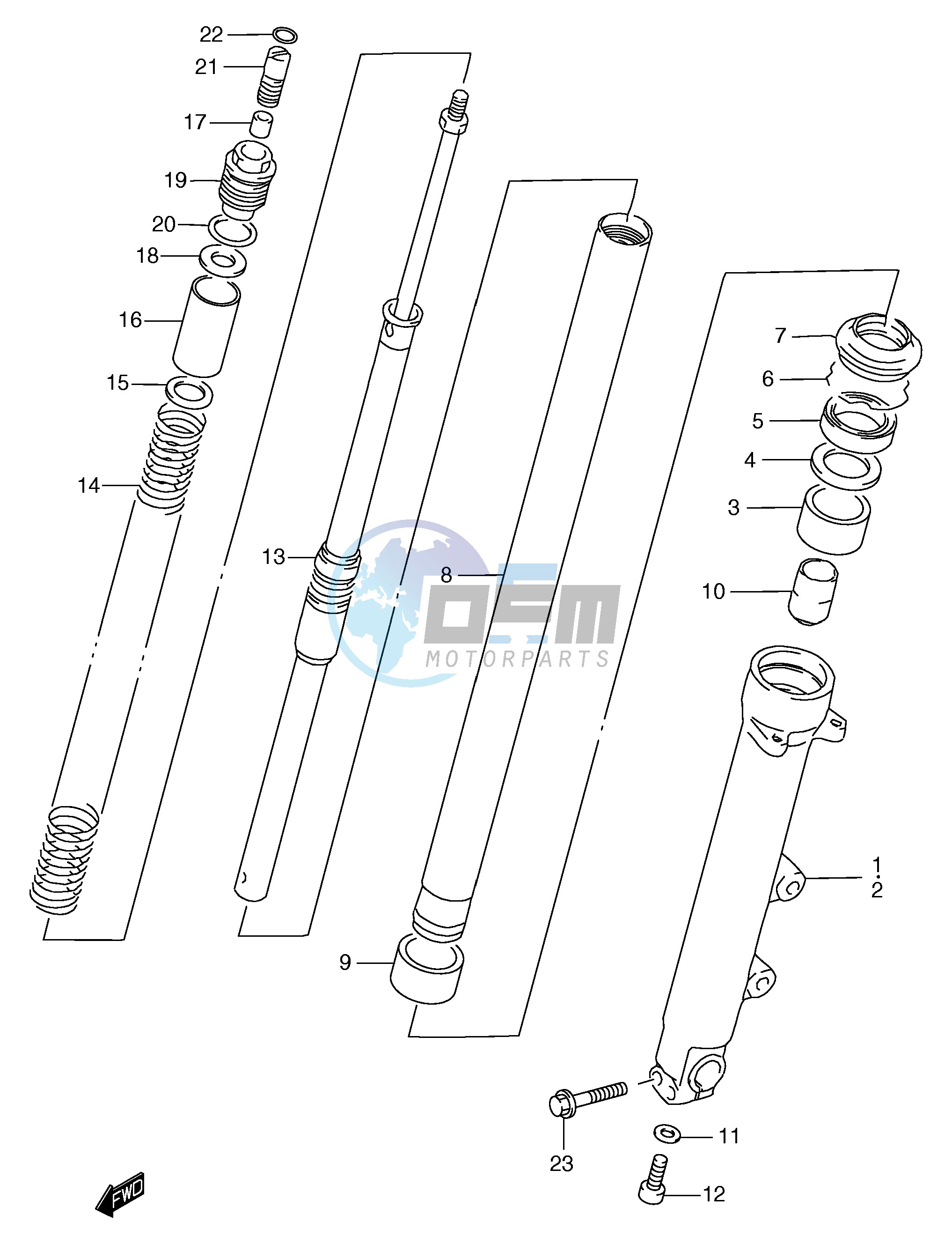 FRONT DAMPER (GSF1200T V W X Y ST SV SW SX SY)