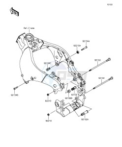 NINJA ZX-10R ABS ZX1000SGFA XX (EU ME A(FRICA) drawing Engine Mount