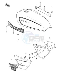 KZ 650 E [LTD] (E1) [LTD] drawing LABELS