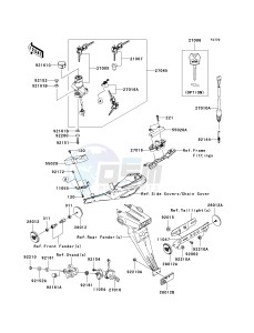 ZX 1000 E [NINJA ZX-10R] (E8F-E9FA) 0E8F drawing IGNITION SWITCH_LOCKS_REFLECTORS