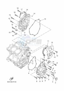 XSR700 MTM690 (BU32) drawing CRANKCASE COVER 1