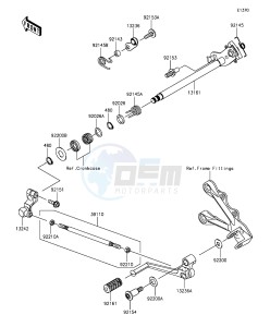 NINJA ZX-6R ABS ZX636FGFA GB XX (EU ME A(FRICA) drawing Gear Change Mechanism