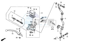 CBR125RS drawing FR. BRAKE MASTER CYLINDER