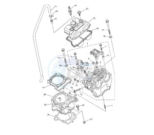 YZ F 250 drawing CYLINDER AND HEAD