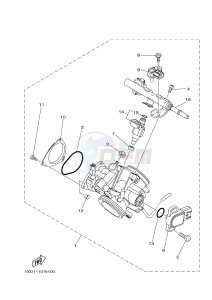 YXM700E YXM700PF VIKING EPS (1XPR) drawing THROTTLE BODY ASSY 1