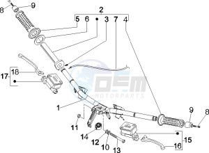 Granturismo 200 L drawing Handlebars - Master cil