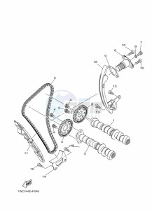 YZF320-A YZF-R3 (B7PH) drawing CAMSHAFT & CHAIN