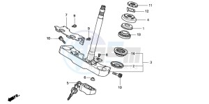 VT750C drawing STEERING STEM