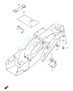 GSX750F (E2) drawing REAR FENDER