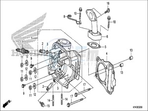 CRF110FH Europe Direct - (ED) drawing CYLINDER HEAD