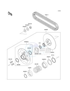 KVF700 D [PRAIRIE 700 4X4 TEAM GREEN SPECIAL EDITION] (6F) D6F drawing DRIVEN CONVERTER_DRIVE BELT