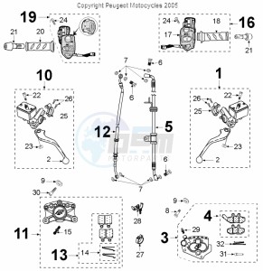 SAT125 drawing BRAKE SYSTEM