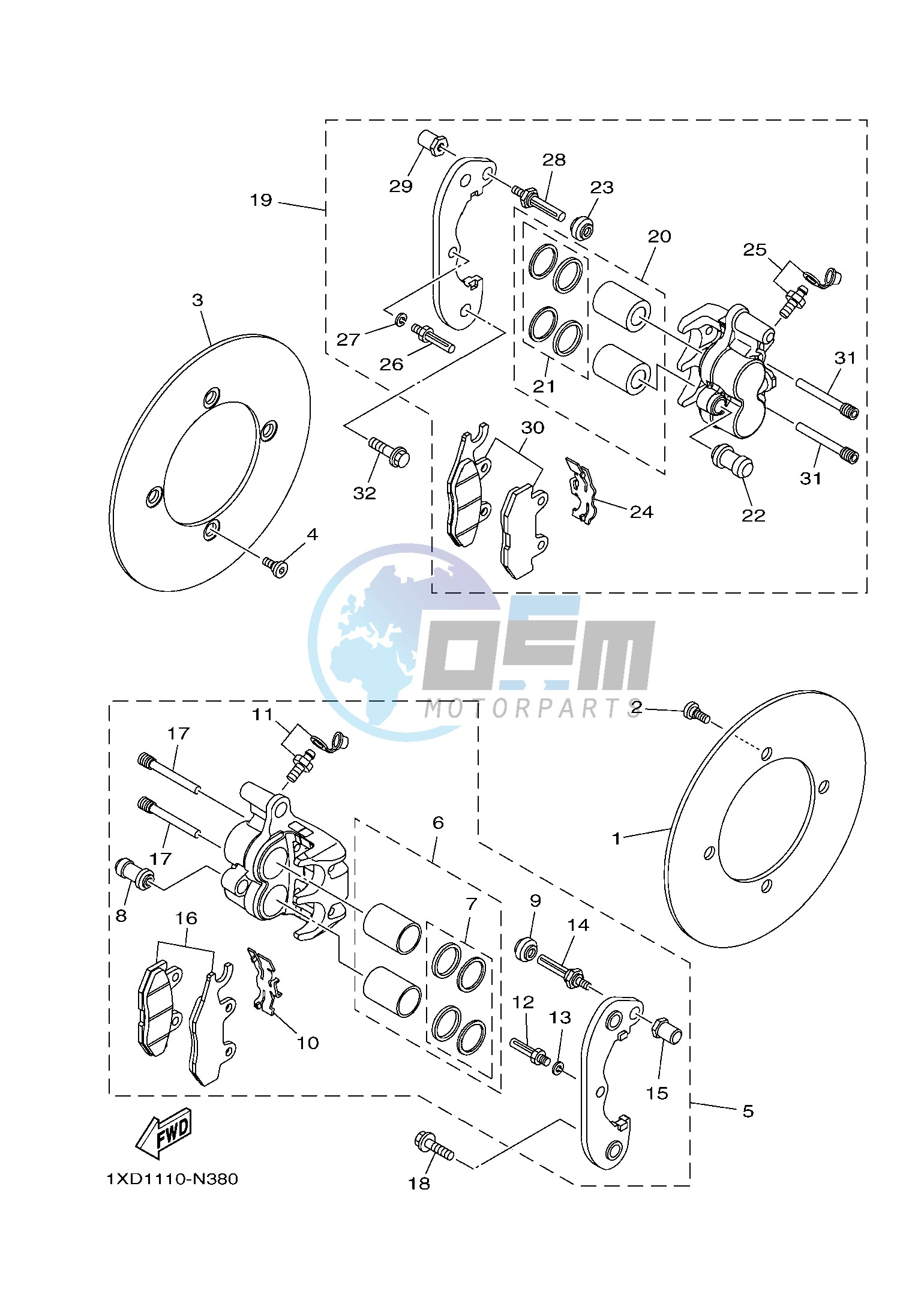 REAR BRAKE CALIPER