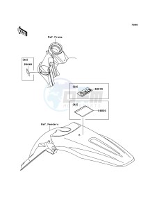 KX250F KX250T7F EU drawing Labels