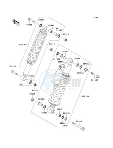 KRF 750 B [TERYX 750 4X4] (B8F) B8F drawing SHOCK ABSORBER-- S- -