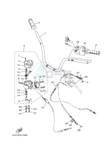 YFM700FWAD YFM70GPLG GRIZZLY EPS SE (B318) drawing STEERING HANDLE & CABLE