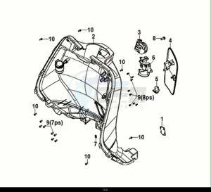 FIDDLE IV 125 (XG12W1-EU) (M0-M3) drawing FRONT INNER COVER