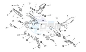 RS 125 E2 - E3 drawing Front footrests